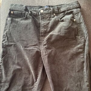 Women’s straight leg black corduroy Gap pants